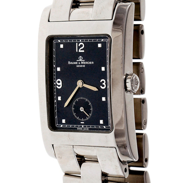Baume & Mercier Hampton Steel Wrist Watch Black Dial