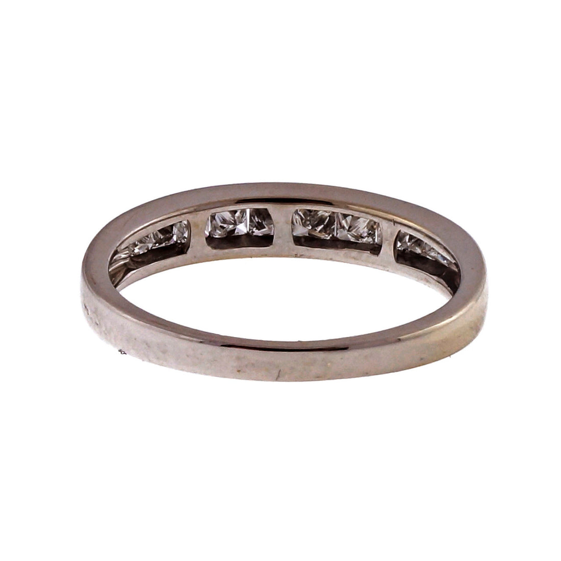 Estate Princess Cut White gold 14k .50ct Channel Band – image 4