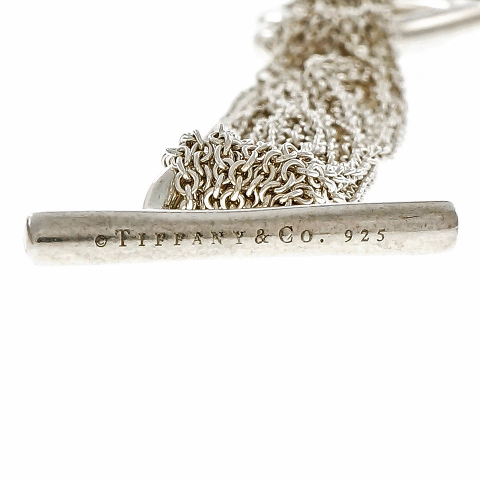 Estate Multi Strand Silver Heart Toggle Bracelet – image 8