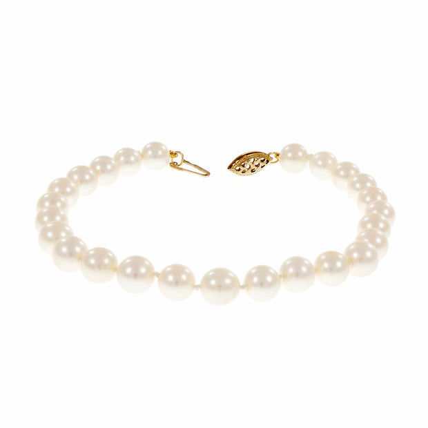 Estate 6.5 To 7mm Akoya Cultured Pearl Bracelet