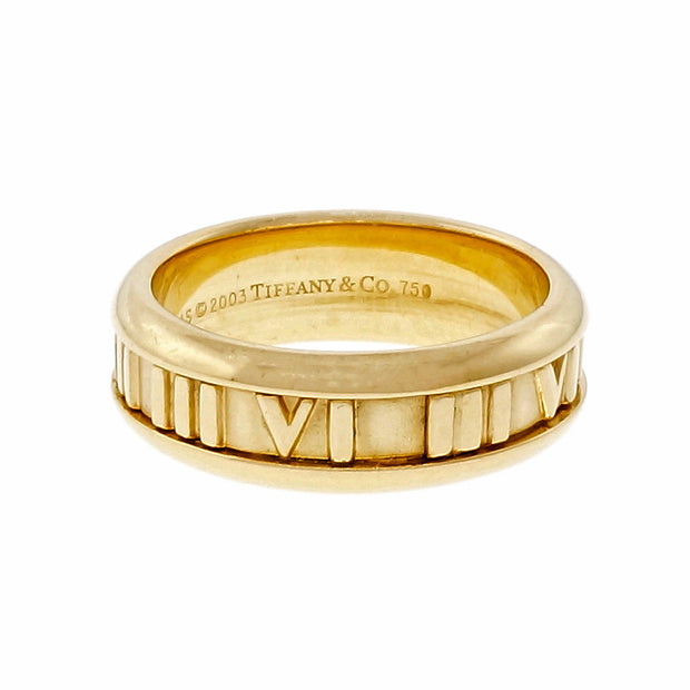 Tiffany & Co Atlas 7mm 18k Yellow Gold Band Ring