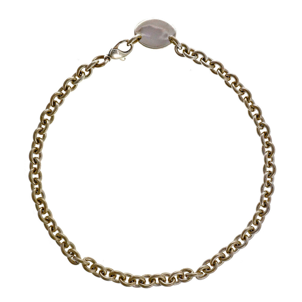 Estate Return To Tiffany Silver Oval Choker Necklace