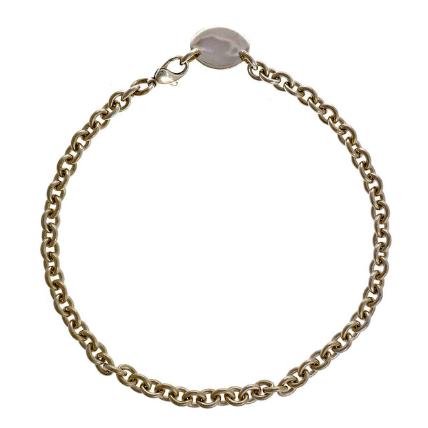 Estate Return To Tiffany Silver Oval Choker Necklace