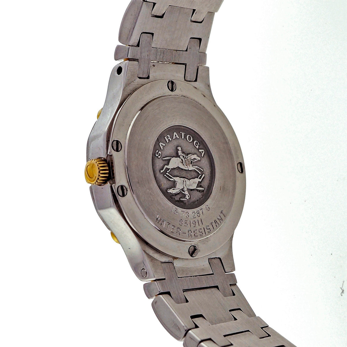 Ladies Concord Saratoga 18k Gold Steel Quartz Date Watch – image 3