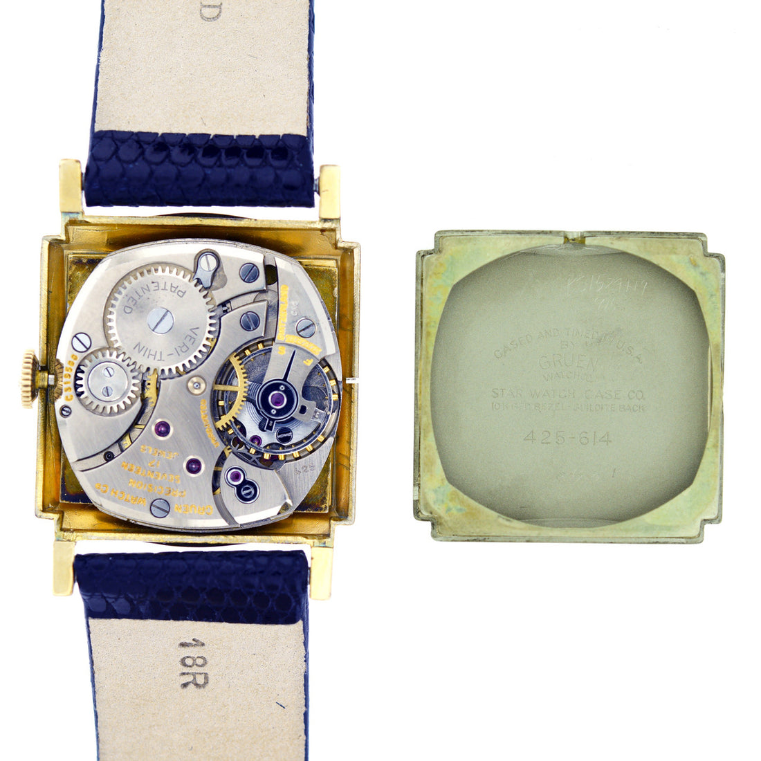 Vintage Gruen Gold Filled Pyramid Crystal Art Deco 1940 Watch – image 12