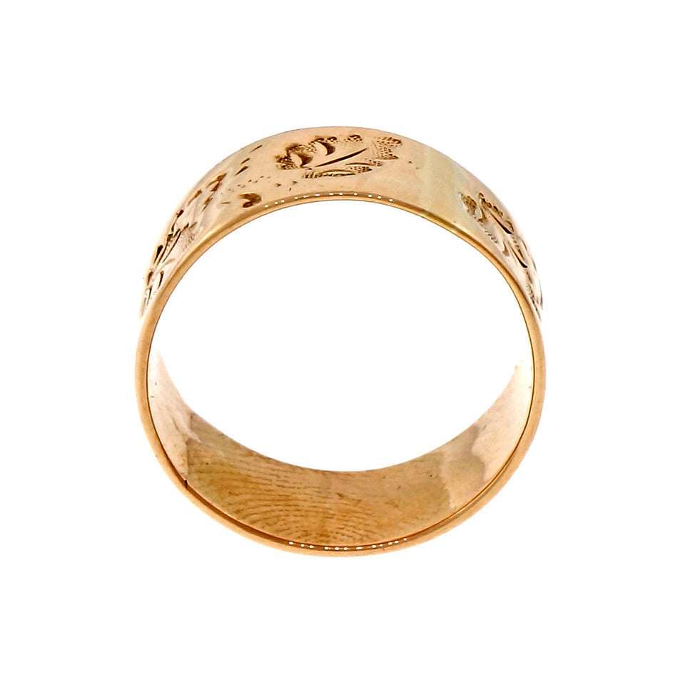 Victorian Antique 1890 Pink Gold Ring Wedding Band – image 2