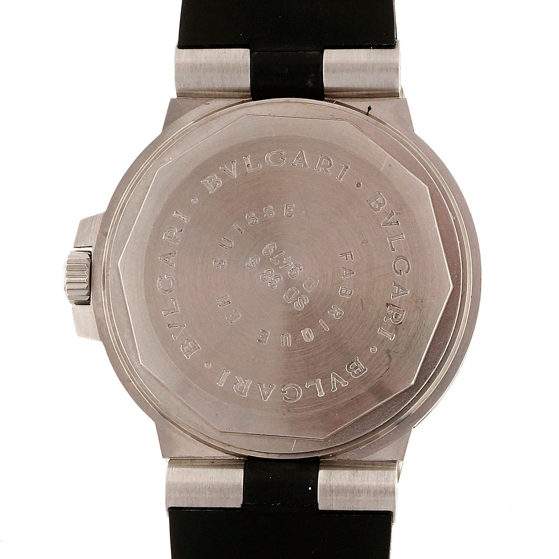 Bulgari Steel Automatic Chronometer Date Rubber Band Men's Wristwatch – image 3