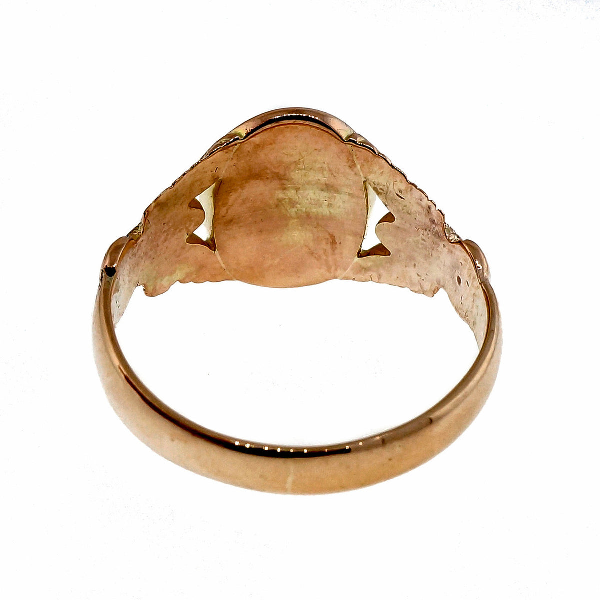 Victorian Men’s 1890 14k Pink Gold Signet Ring – image 9
