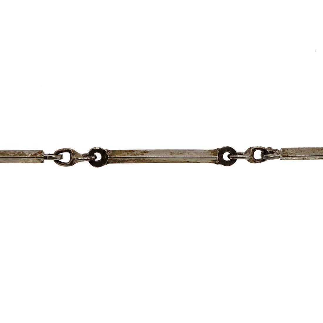 Bucherer 1940 Ball Form Pendant Watch Silver Bar Link Long Chain – image 4