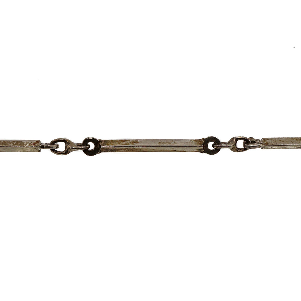 Bucherer 1940 Ball Form Pendant Watch Silver Bar Link Long Chain – image 4