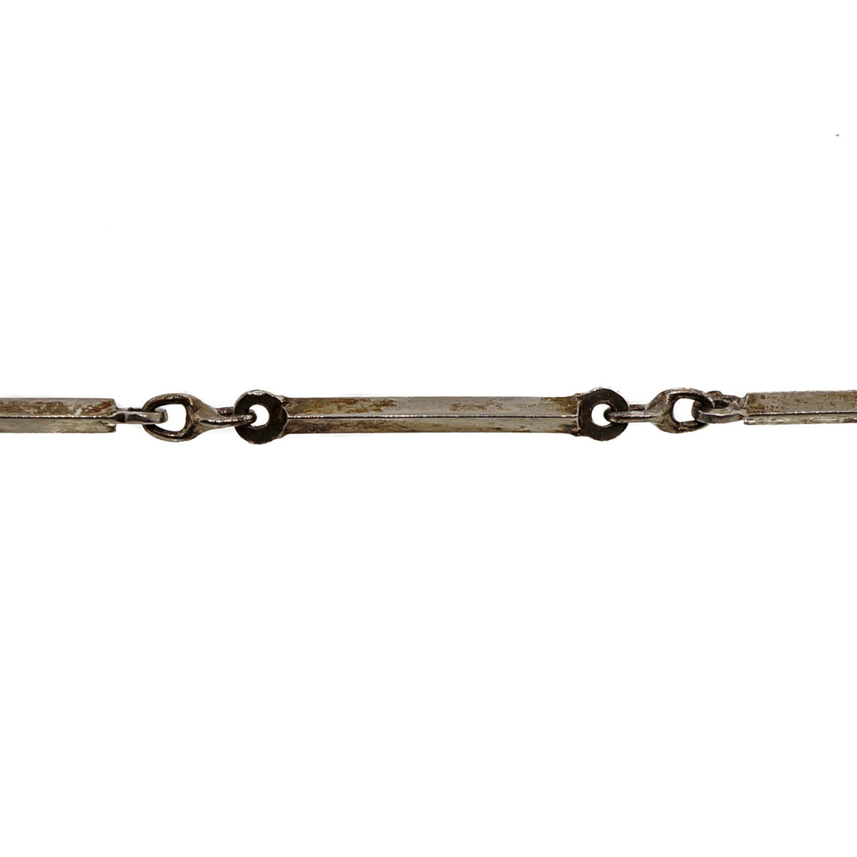 Bucherer 1940 Ball Form Pendant Watch Silver Bar Link Long Chain – image 8