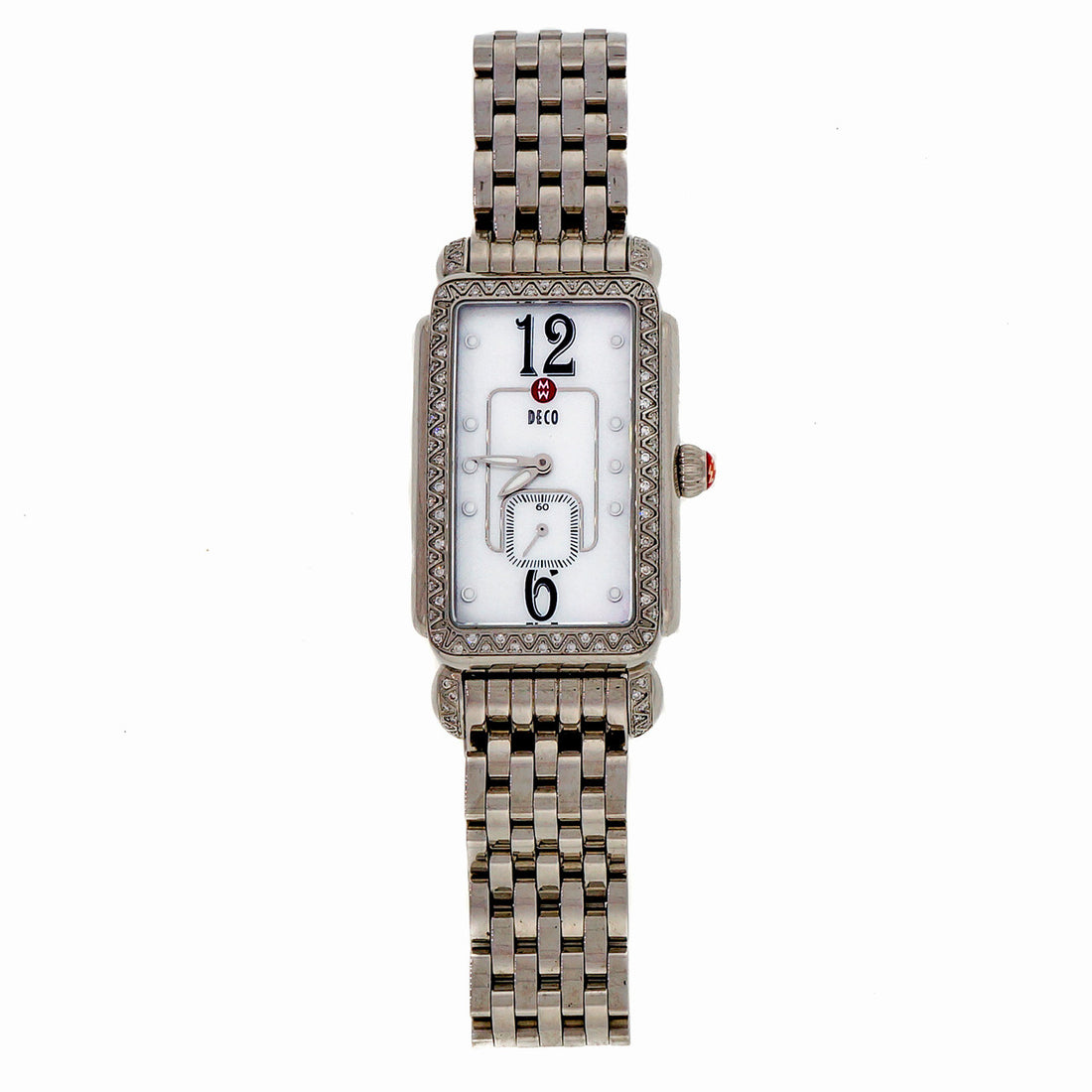 Large Size Michelle Deco Diamond Steel MW06E01 Wrist Watch – image 7