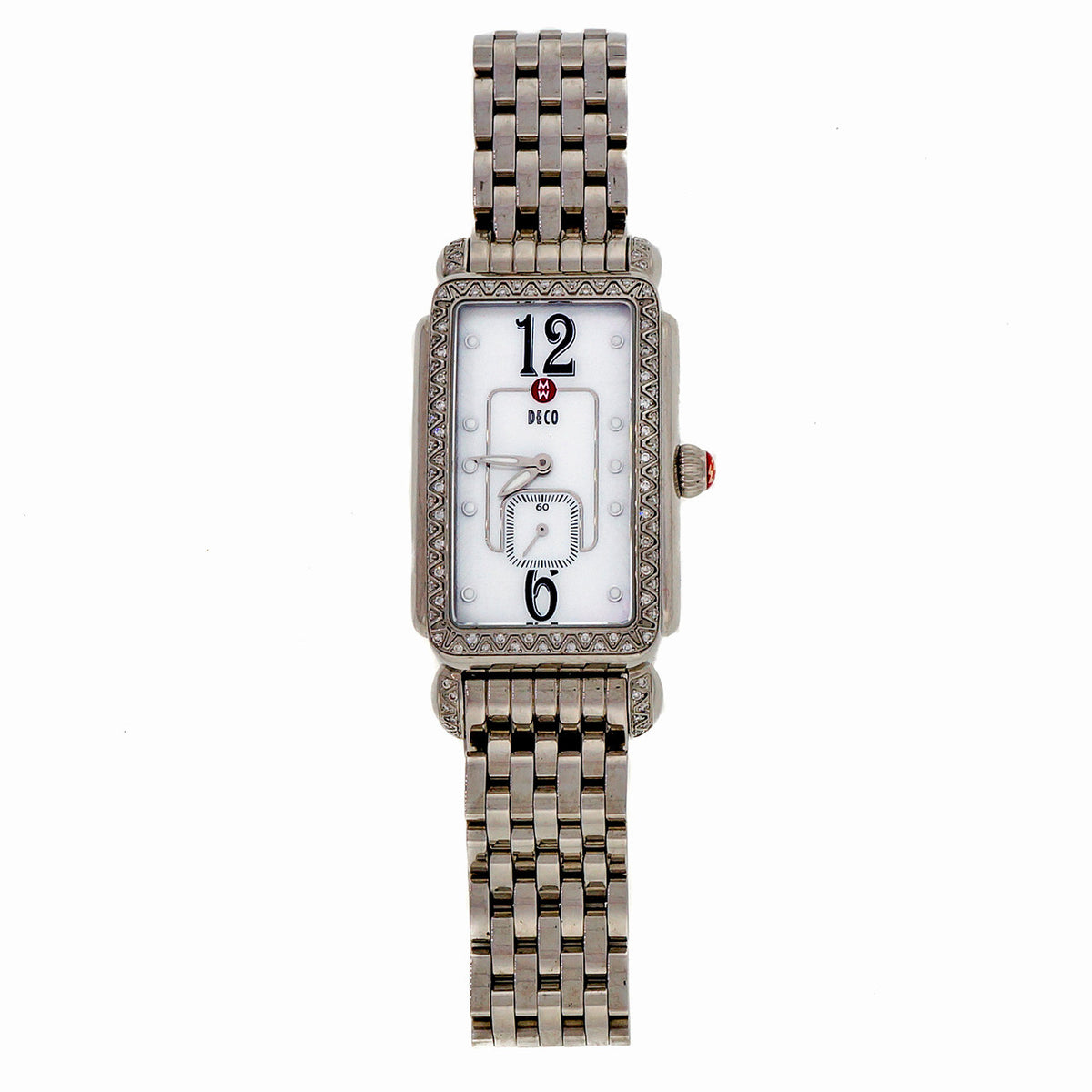 Large Size Michelle Deco Diamond Steel MW06E01 Wrist Watch – image 7