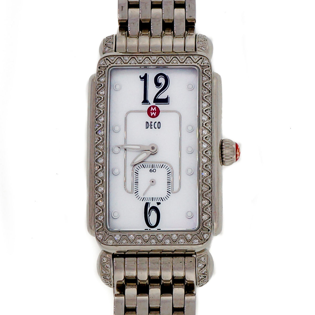 Large Size Michelle Deco Diamond Steel MW06E01 Wrist Watch – image 8