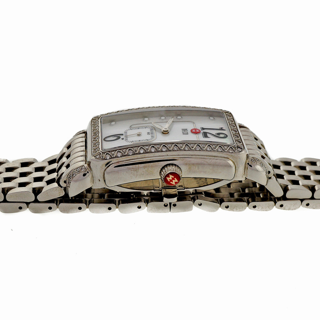 Large Size Michelle Deco Diamond Steel MW06E01 Wrist Watch – image 4