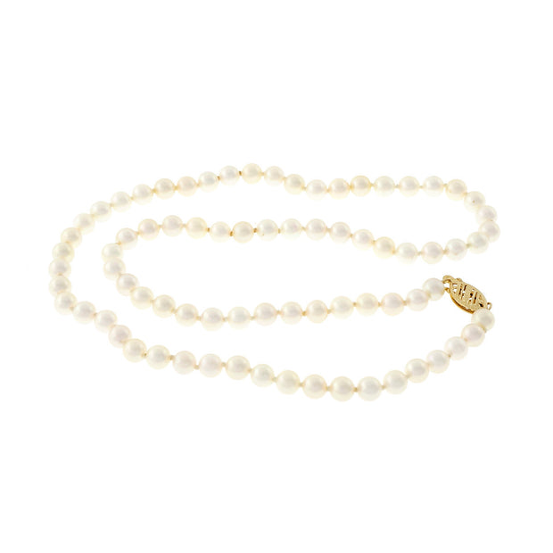 Japanese Akoya Cultured Pearl Necklace 4.5mm To 5mm
