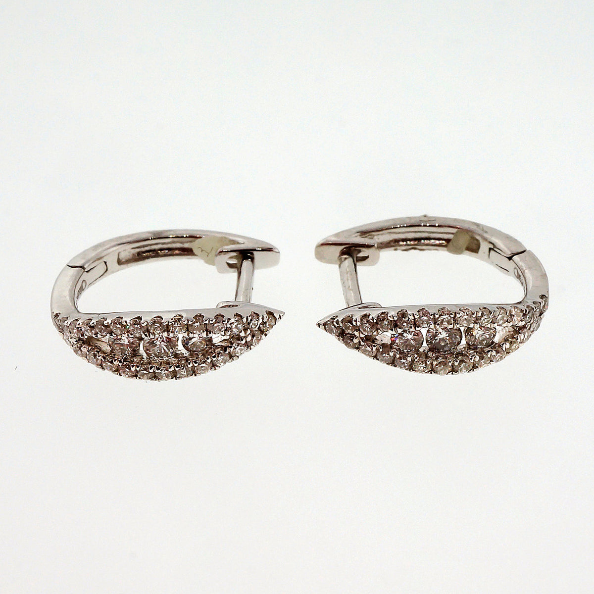 Odelia .36 Carat Diamond Huggie Style Hoop Earrings – image 2
