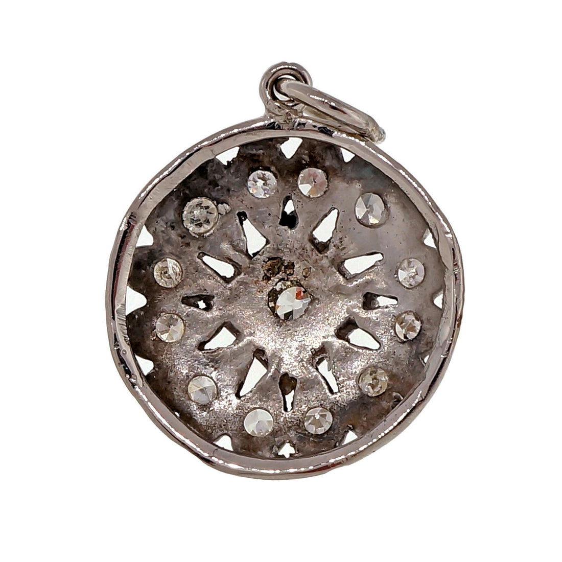 Vintage Round Diamond 0.26ct 14k White Gold Pendant – image 2