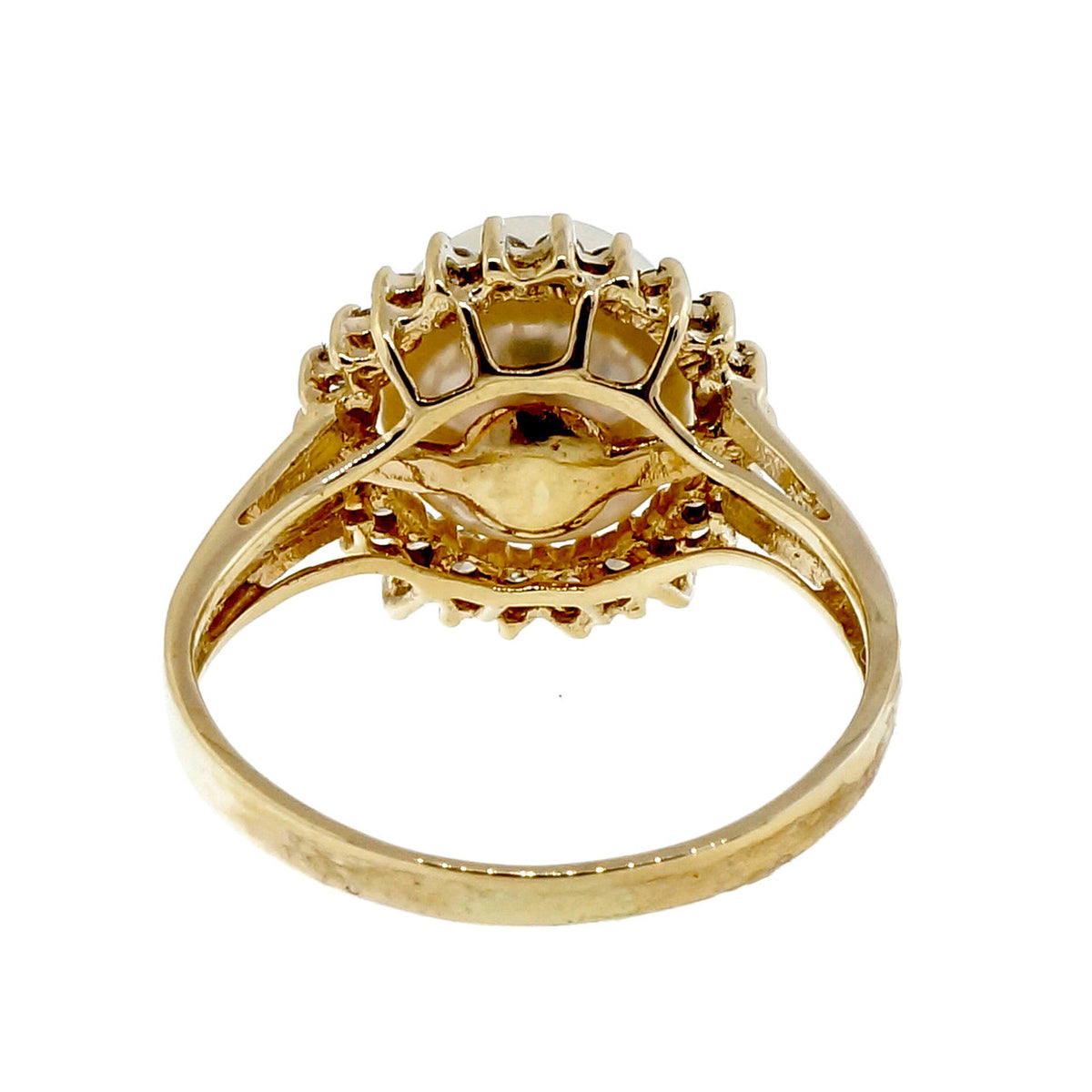 Vintage 8.5mm Japanese Cultured High Grade Pearl 14k Yellow Gold Ring – image 10