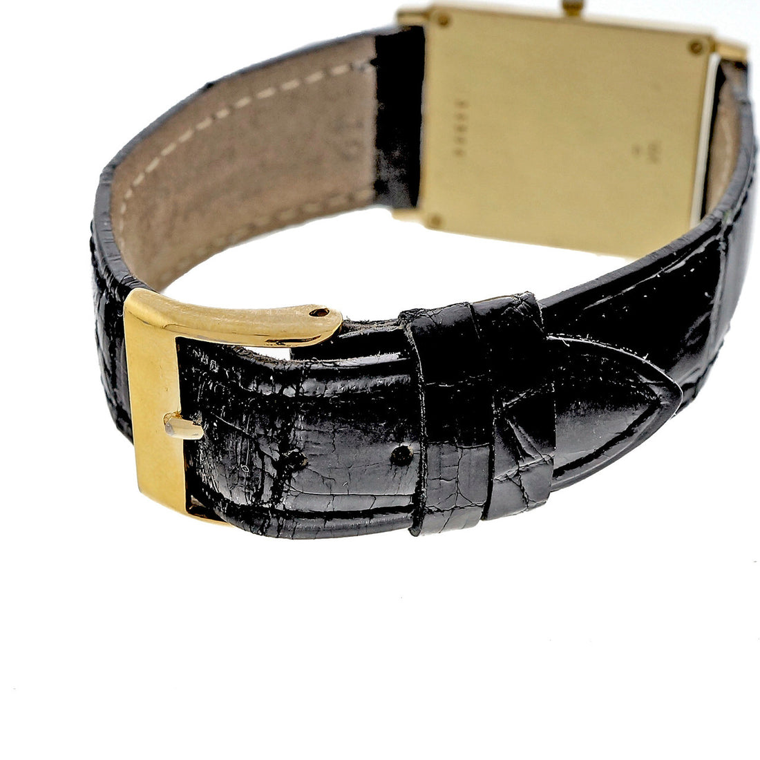 Universal Geneve 14k Gold Golden Shadow Strap Watch Ultra Thin Quartz – image 12