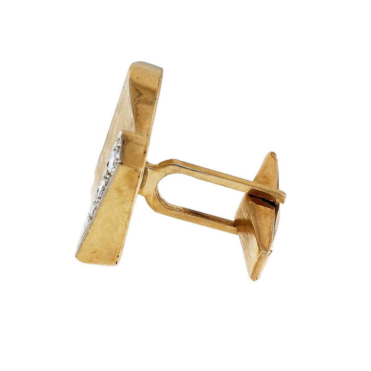 Vintage 1950 Textured 3-D Swirl 14k Yellow Gold Cufflinks – image 2
