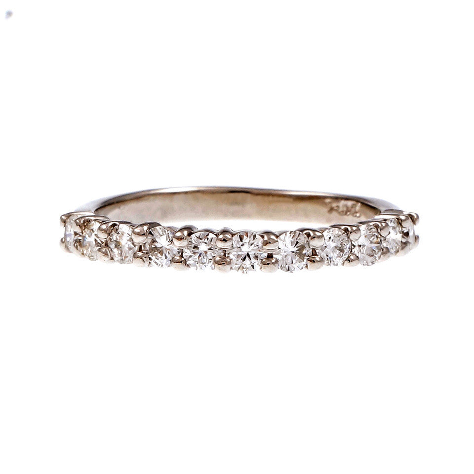 Peter Suchy Common Prong 11 Diamond Band Ring Platinum