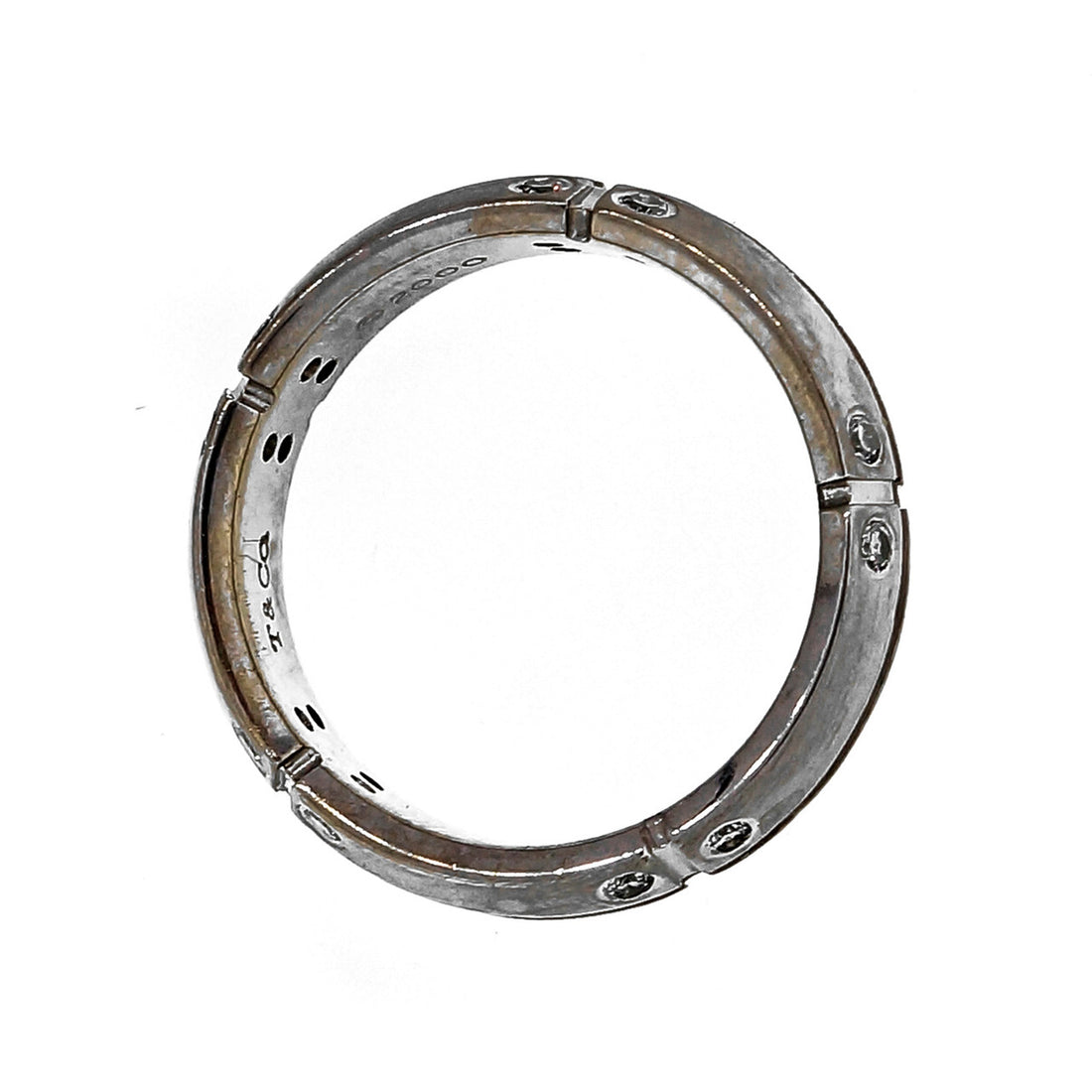 Tiffany & Co 18k White Gold Steamerica Diamond Band Ring Size 5 – image 2