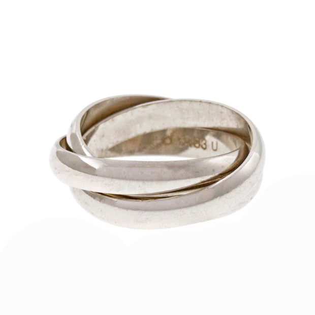Cartier Trinity Rolling Band Ring 18k White Gold