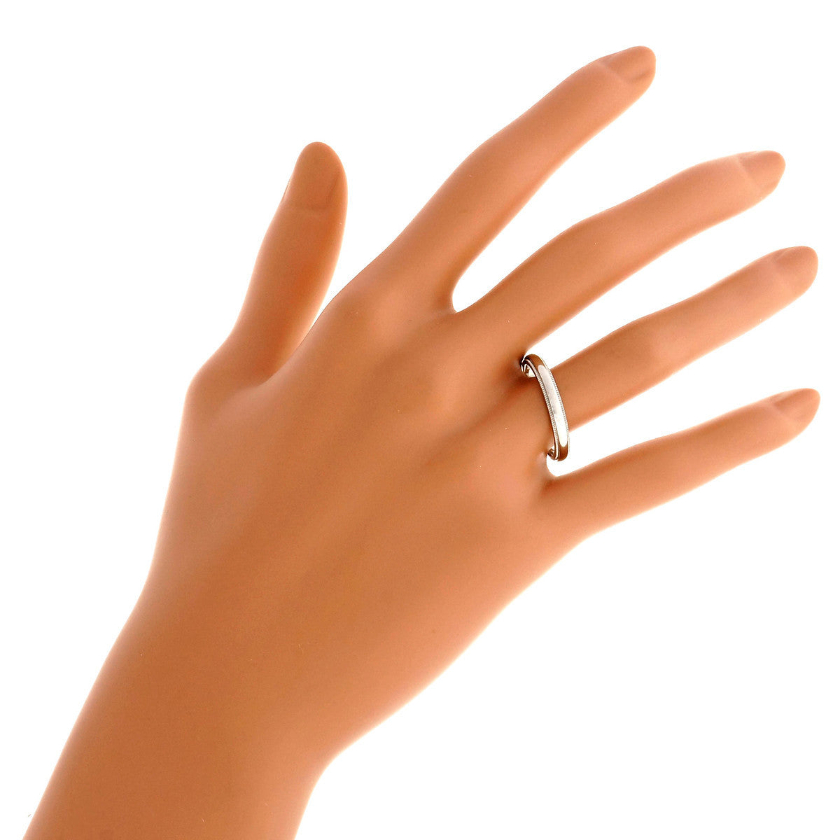Tiffany & Co 3mm Platinum Wedding Band Ring – image 5