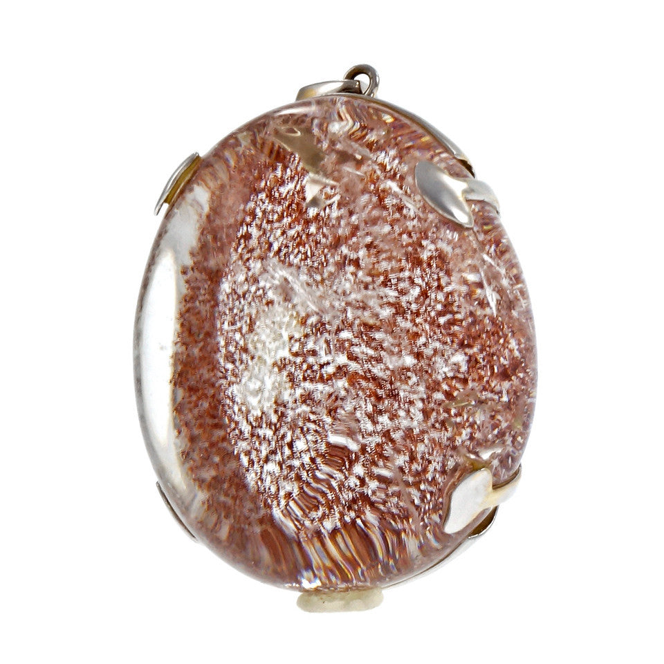 Natural Large Quartz Lodalite Pendant Magician’s Store 18k White Gold