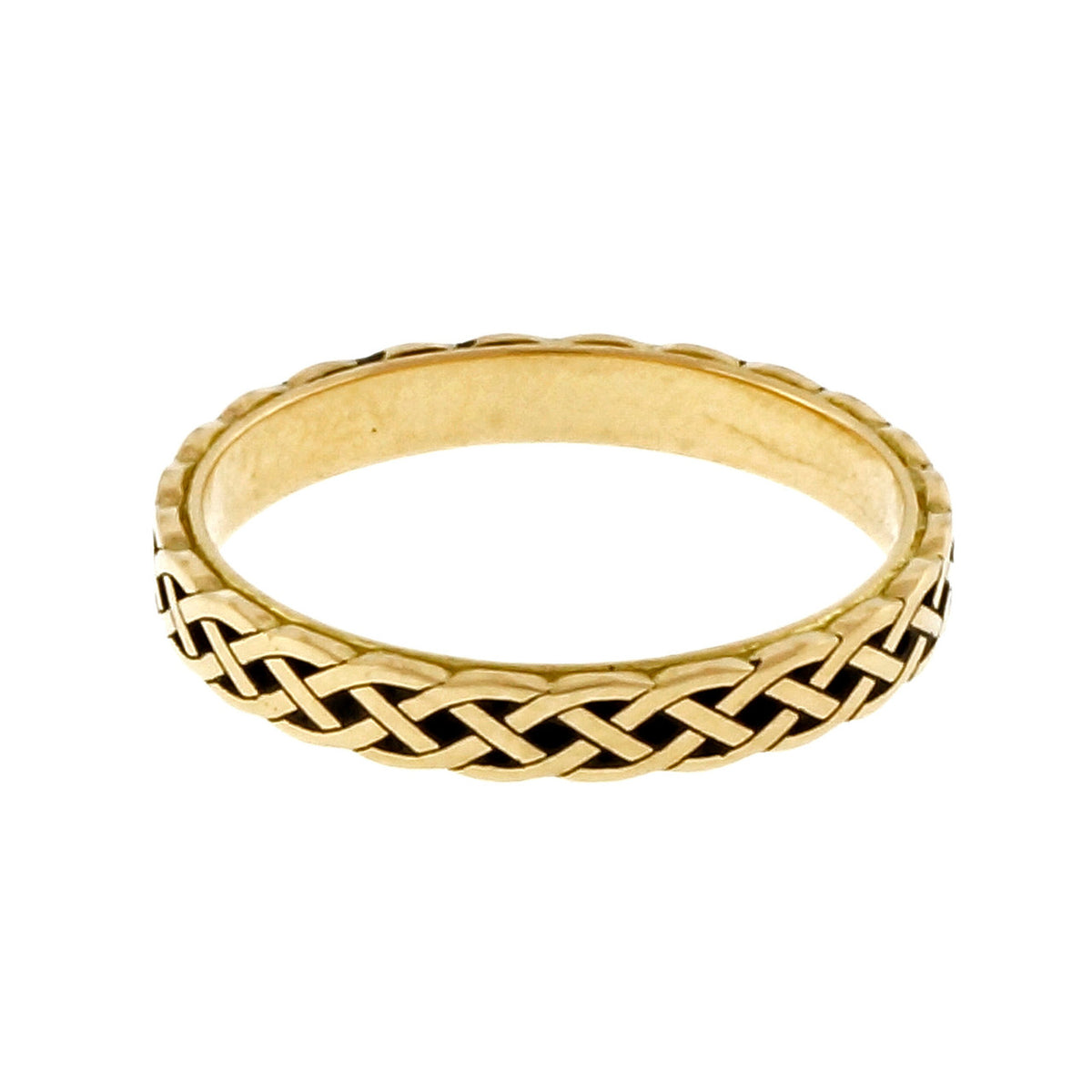 Celtic Woven 18k Yellow Gold 3mm Wide PSD Peter Suchy Designs