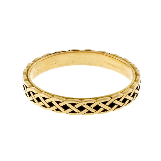 Celtic Woven 18k Yellow Gold 3mm Wide PSD Peter Suchy Designs