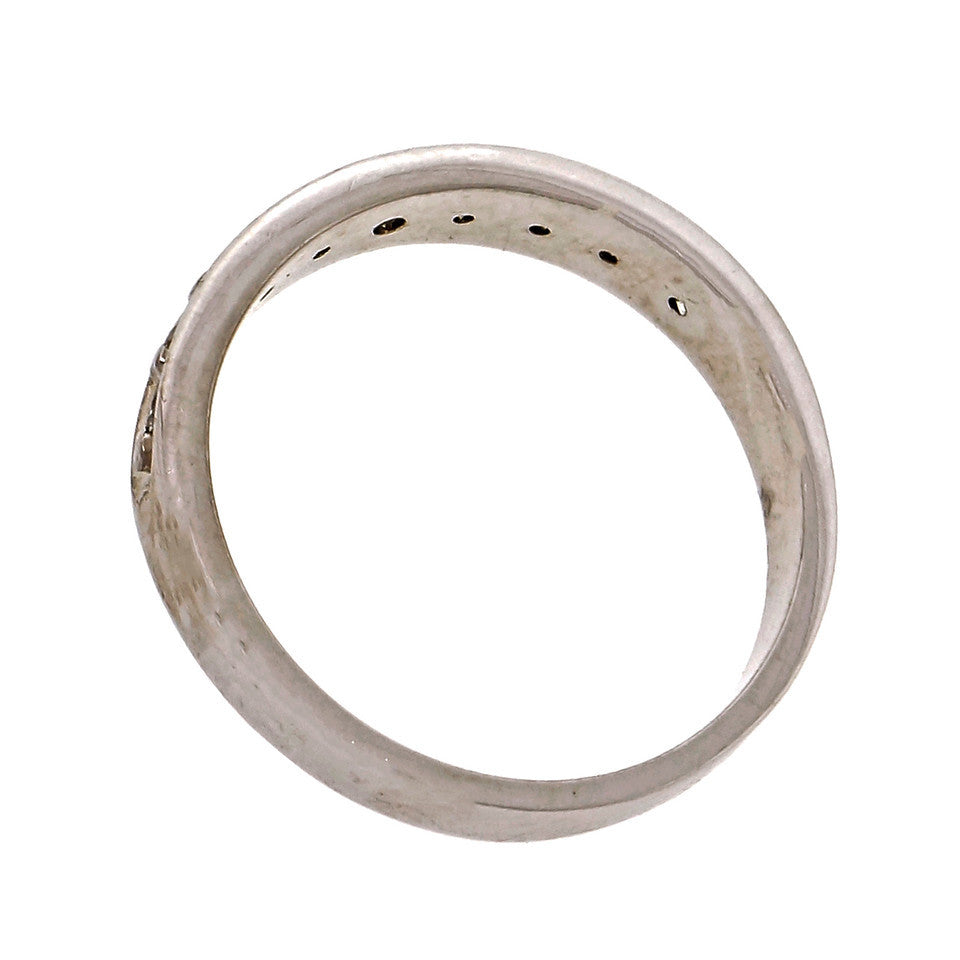 Estate Platinum Diamond Wedding Band Ring – image 3