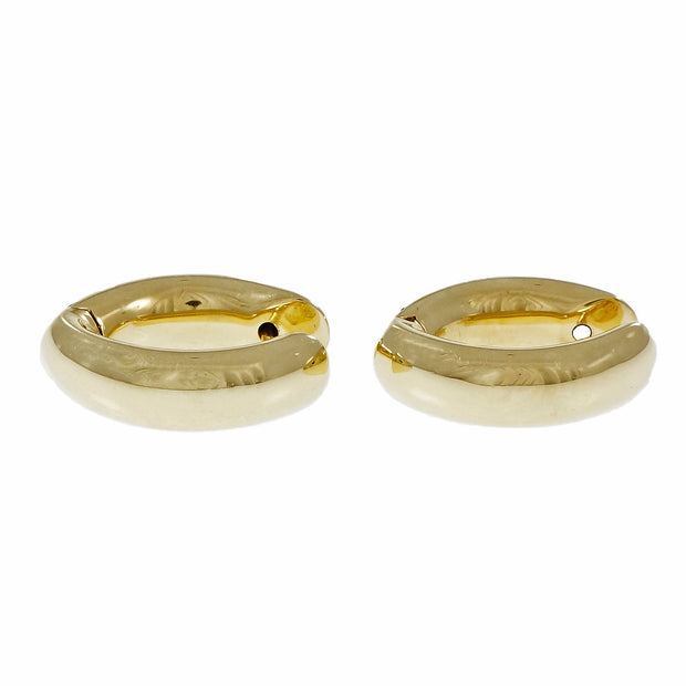 Estate Hoop Earrings 18k Yellow Gold Spring Clip