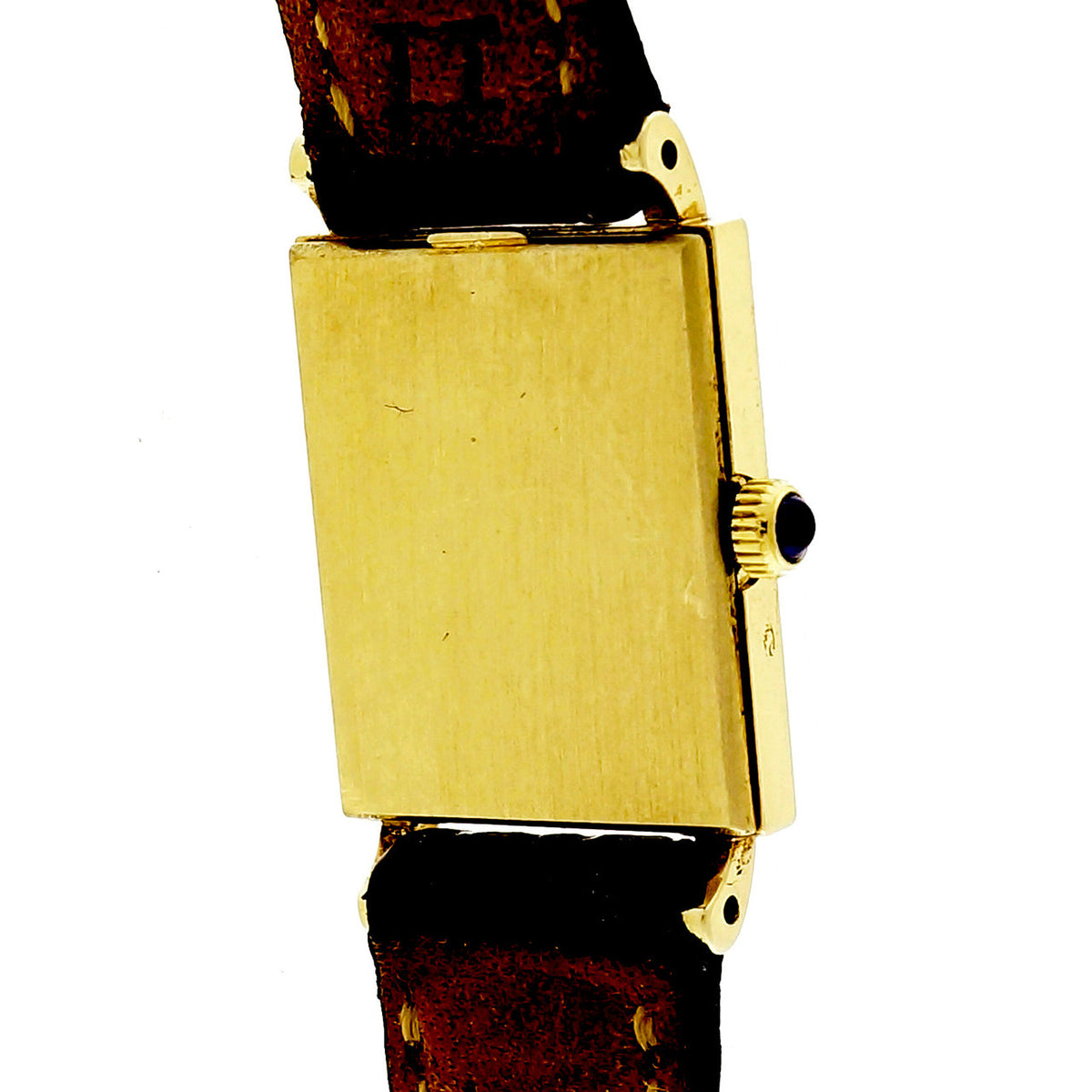 Baume & Mercier Ladies Gold Tank Strap Watch Vivid Red Dial – image 8