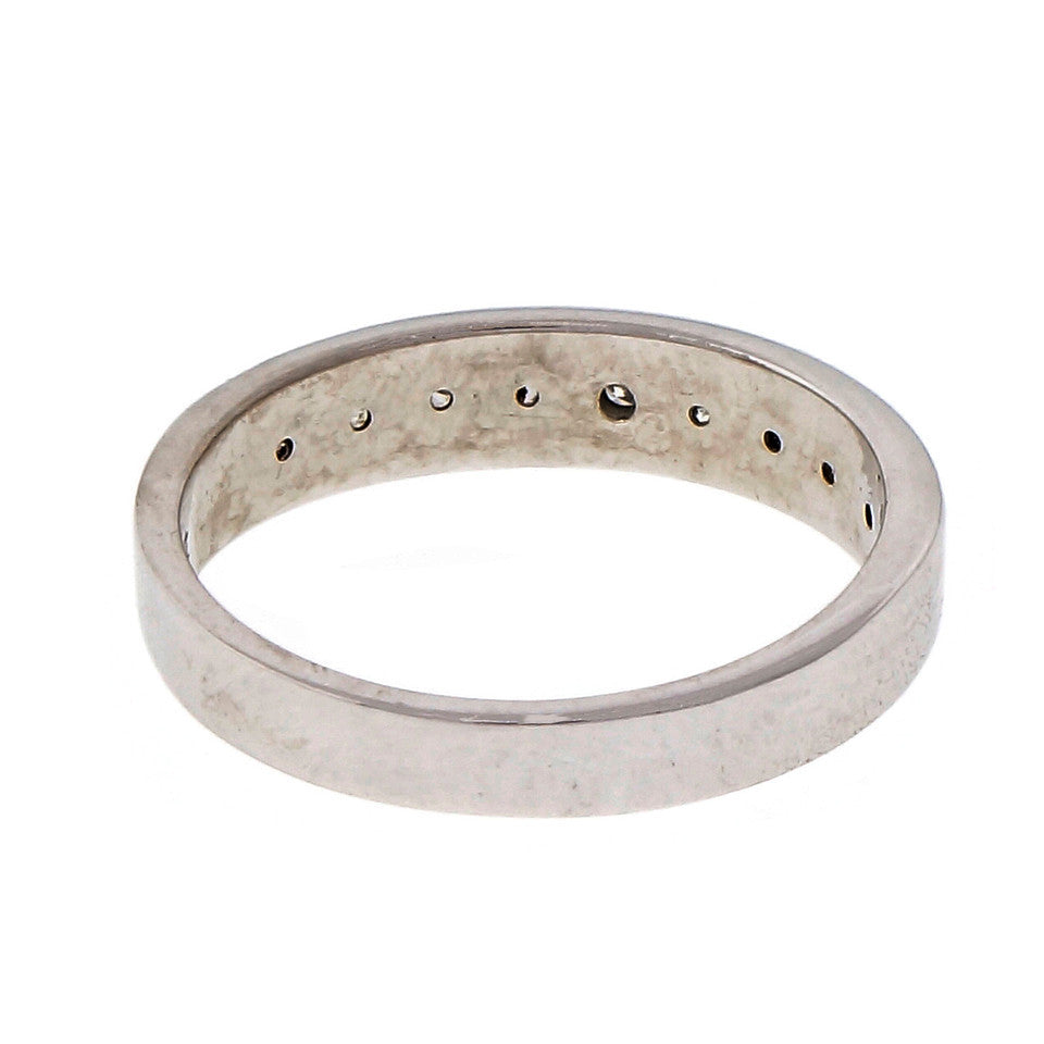 Estate Platinum Diamond Wedding Band Ring – image 4