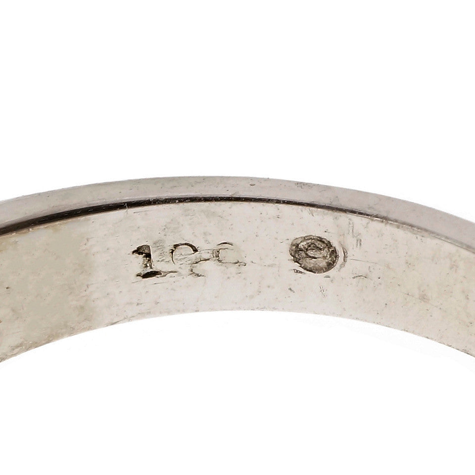 Estate Platinum Diamond Wedding Band Ring – image 5