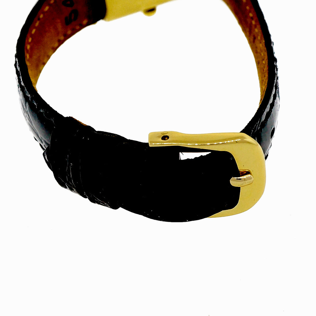 Baume & Mercier Ladies Gold Tank Strap Watch Vivid Red Dial – image 5