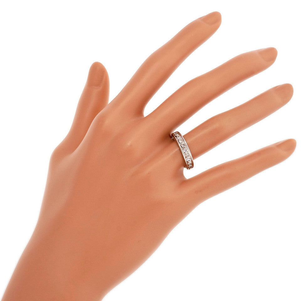 Estate Platinum Diamond Wedding Band Ring – image 6
