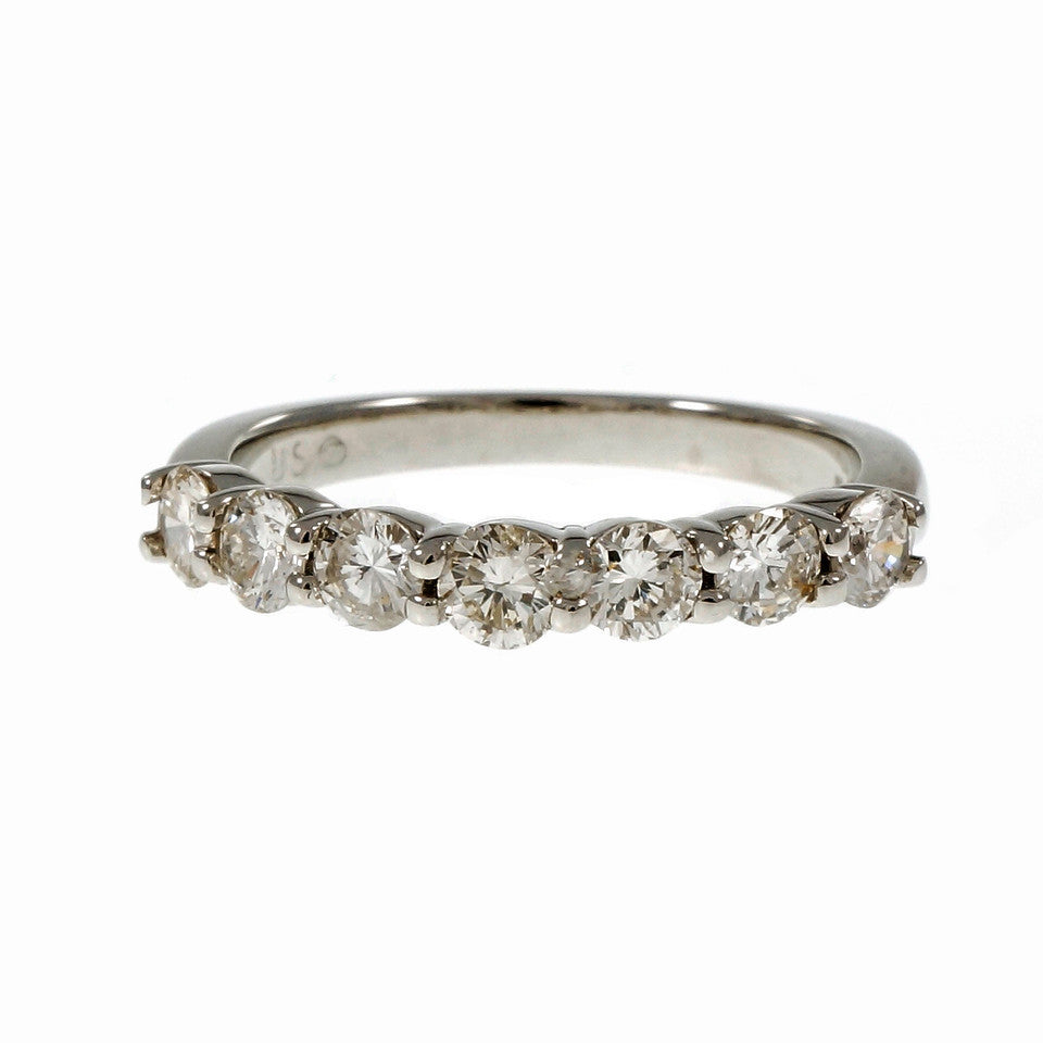 Peter Suchy Common Prong Diamond Platinum Wedding Band Ring