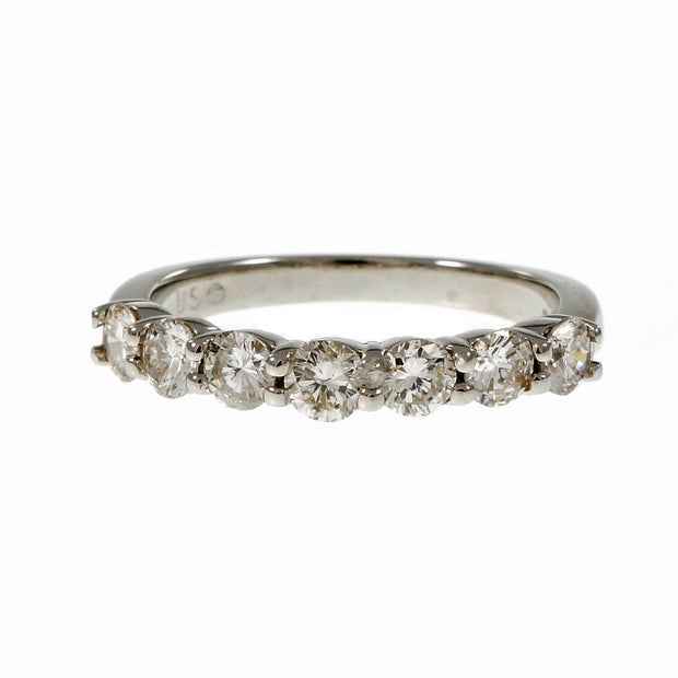 Peter Suchy Common Prong Diamond Platinum Wedding Band Ring