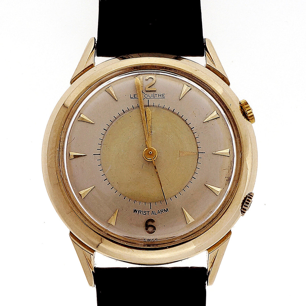 Memovox LeCoultre Rare 14k Gold Wrist Alarm Watch – image 2
