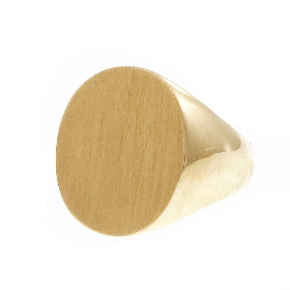 Men’s Oval Signet Ring 14k Yellow Gold Kellner