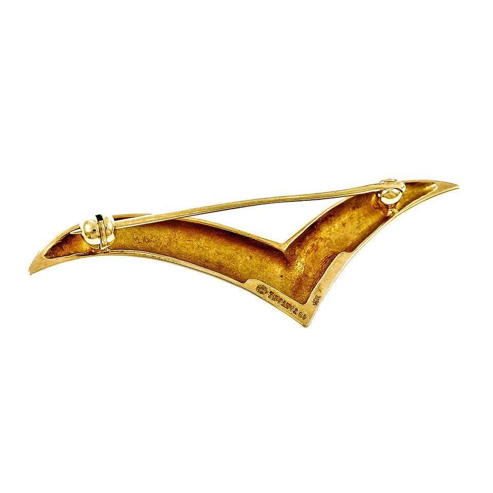 Tiffany & Co Medium Dove Seagull Pin 18k Yellow Gold – image 2