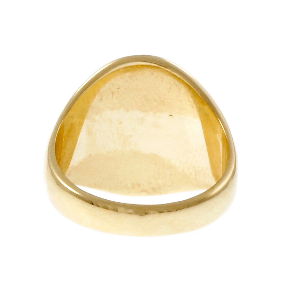 Men’s Oval Signet Ring 14k Yellow Gold Kellner – image 5