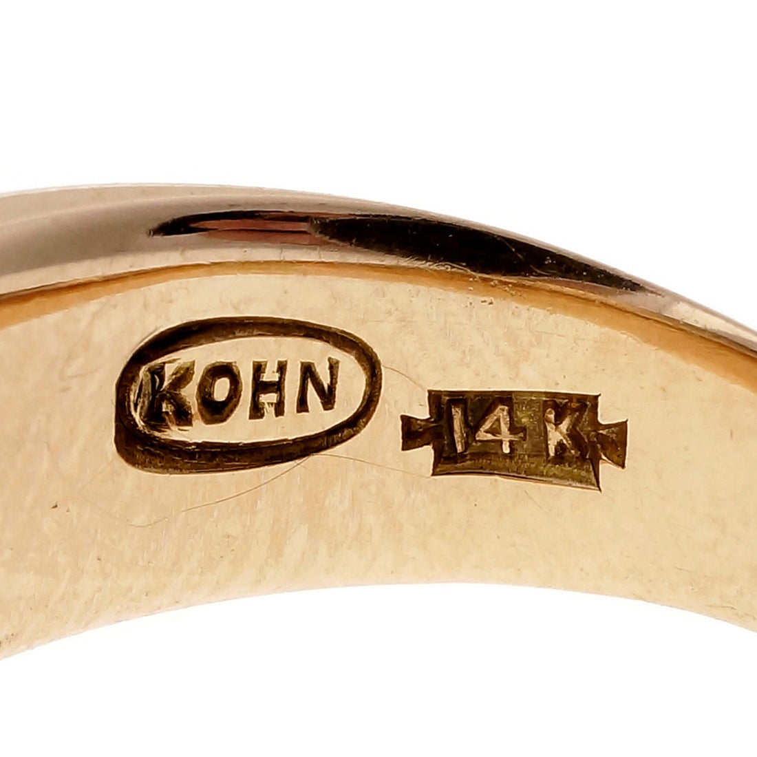 Victorian 1890 Kohn 14k Pink Gold Old European Cut Diamond Band Ring – image 12