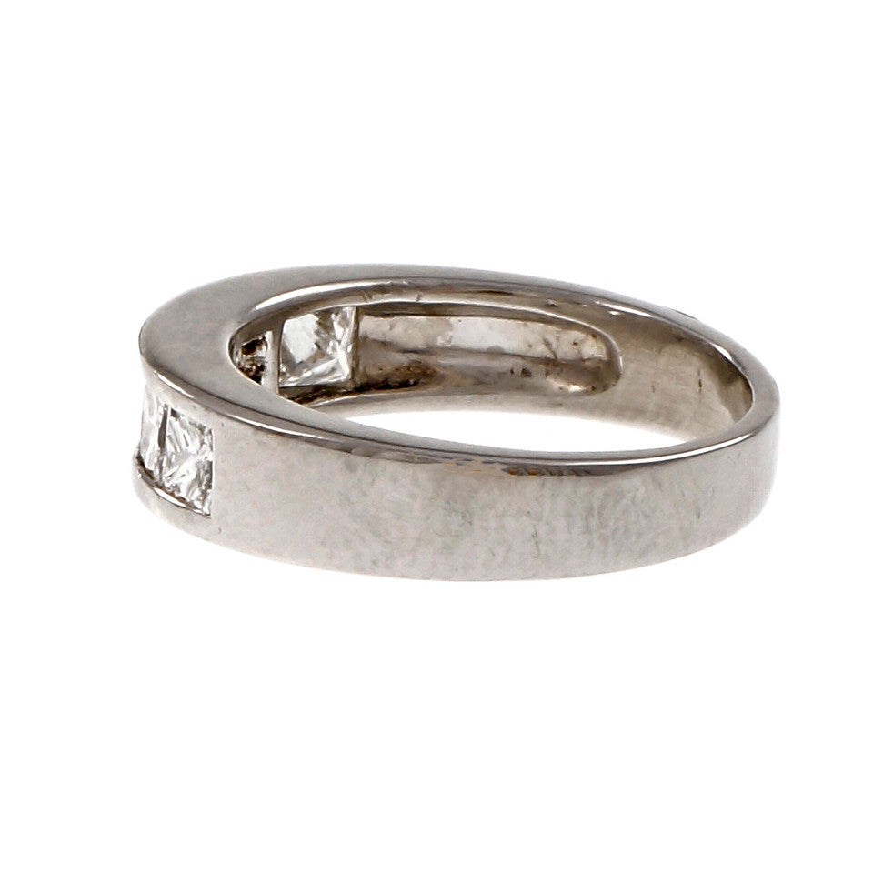 Estate Platinum Diamond Band Ring Chanel Set – image 3