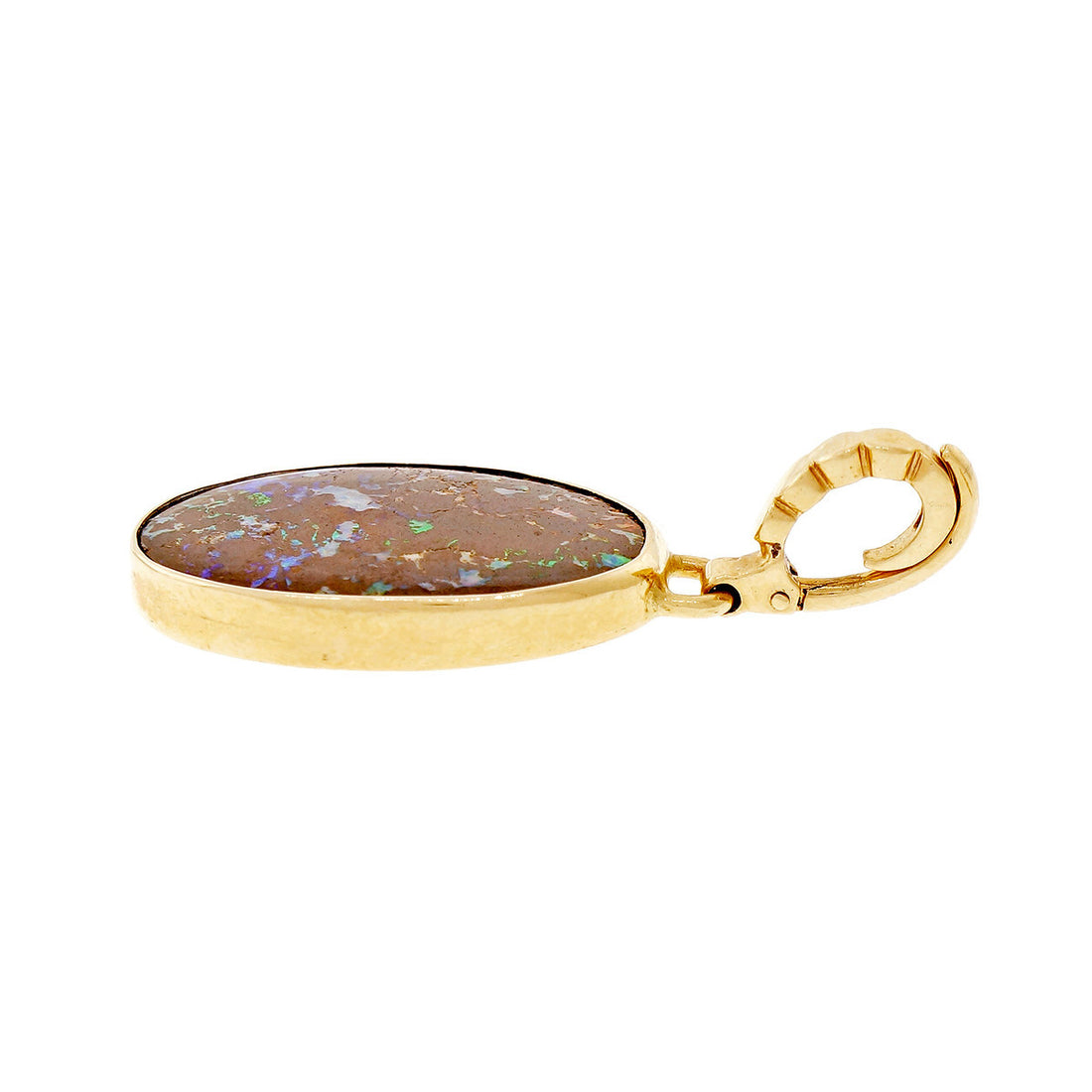 Peter Suchy Boulder Opal Enhancer Pendant 14k Yellow Gold – image 3