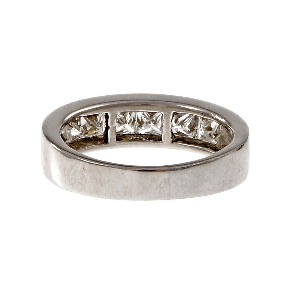 Estate Platinum Diamond Band Ring Chanel Set – image 4