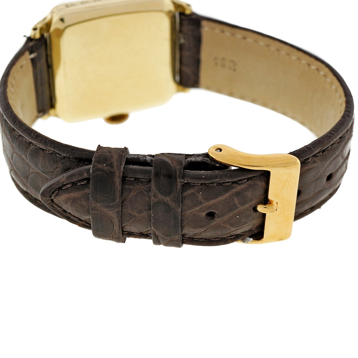 Art Deco 1939 Hamilton Green Gold Strap Watch Original Dial And Hands – image 11